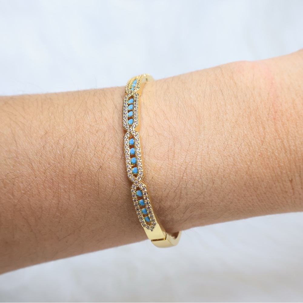Elegant stainless steel Blue Bracelet